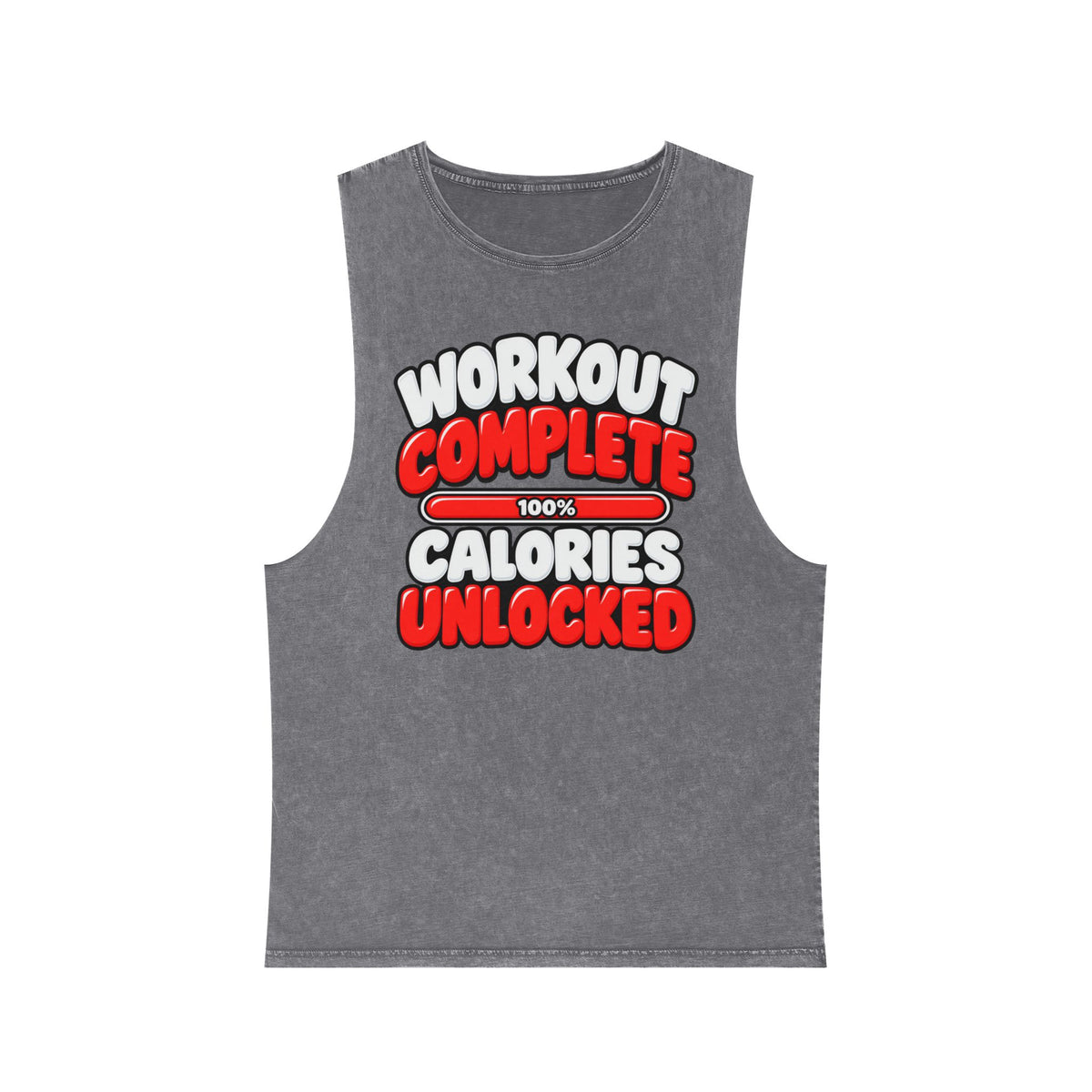 Workout Complete — Calories Unlocked – Stonewash Tank