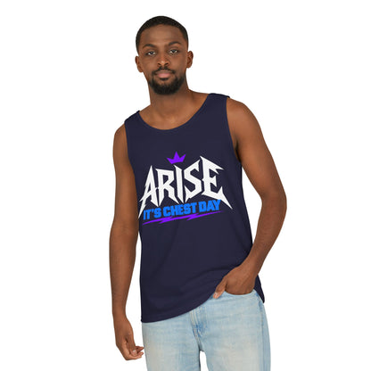Arise, It’s Chest Day – Minimal Crown – Comfort Colors Garment-Dyed Tank