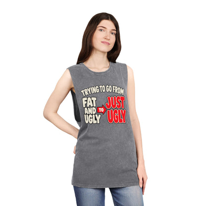 Trying to Go from Fat and Ugly to Just Ugly – Arrow – Stonewash Tank