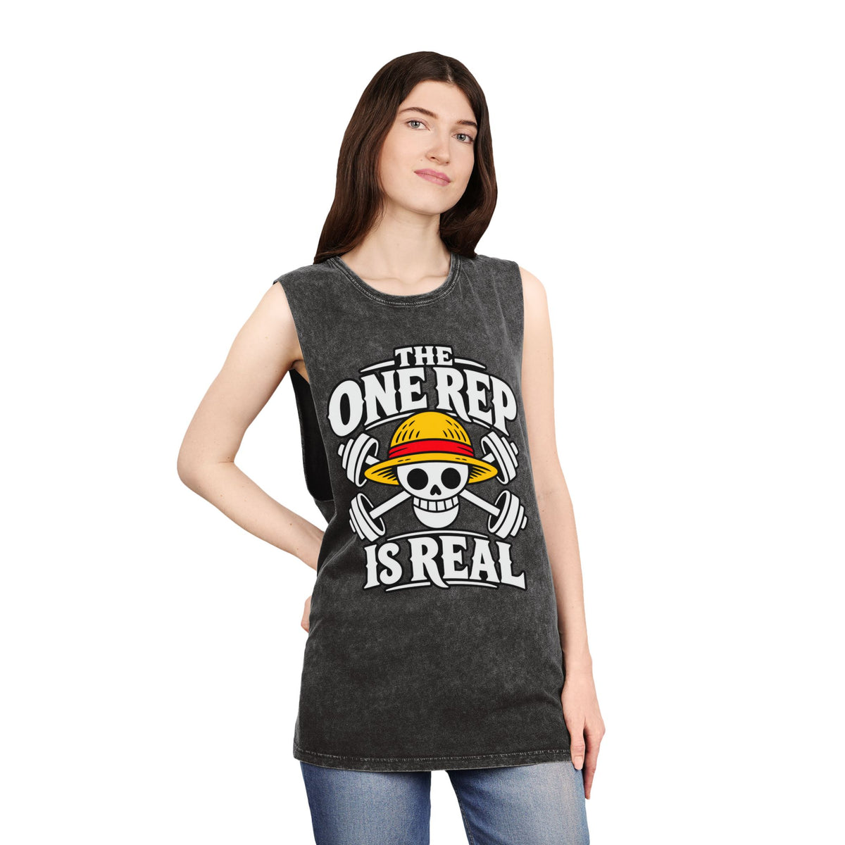 The One Rep Is Real – Stonewash Tank