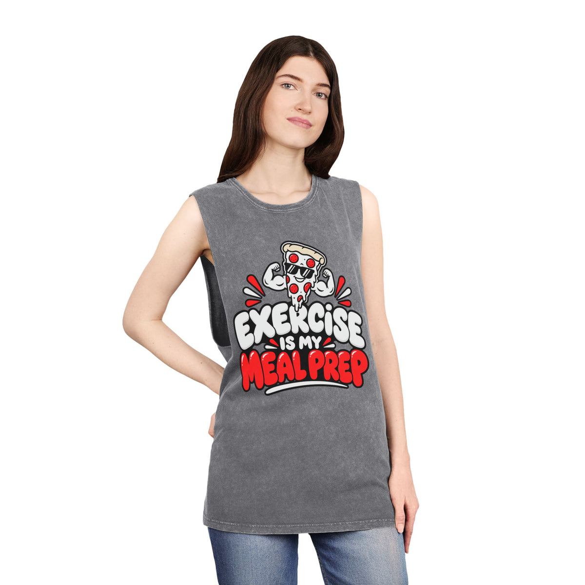 Exercise Is My Meal Prep – Stonewash Tank