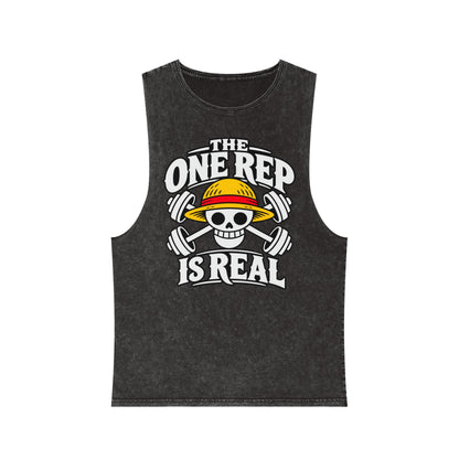 The One Rep Is Real – Stonewash Tank