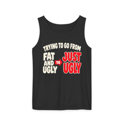 Trying to Go from Fat and Ugly to Just Ugly – Arrow – Comfort Colors Garment-Dyed Tank