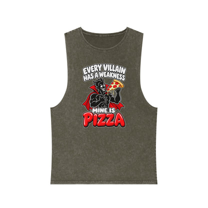 Every Villain Has a Weakness: Pizza – Stonewash Tank