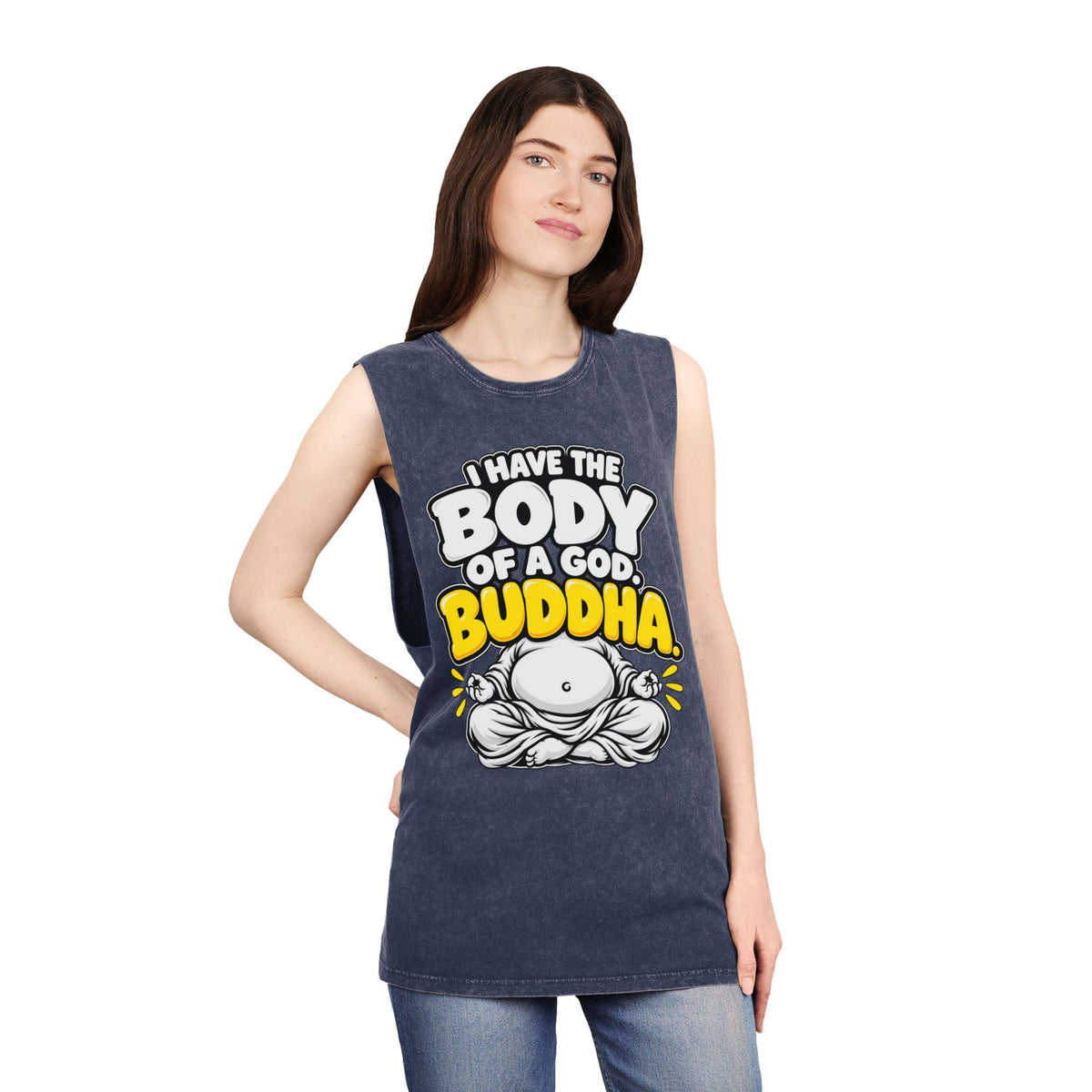 I Have the Body of a God: Buddha – Stonewash Tank