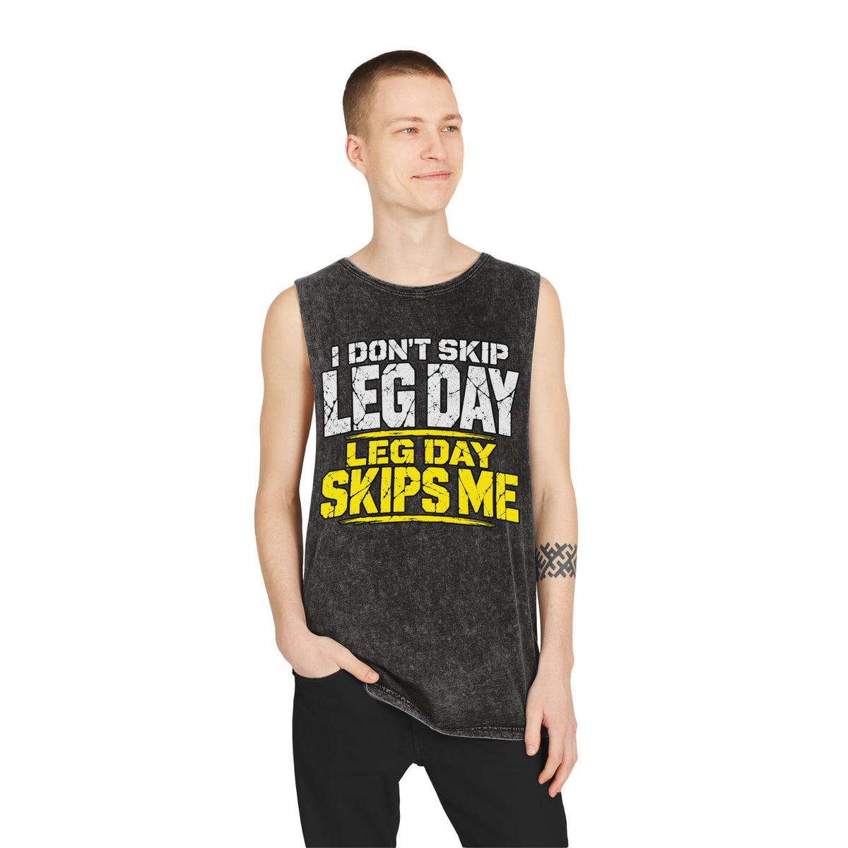 I Don't Skip Leg Day / Leg Day Skips Me – Stonewash Tank