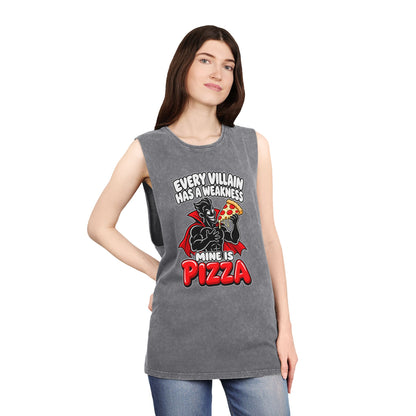 Every Villain Has a Weakness: Pizza – Stonewash Tank