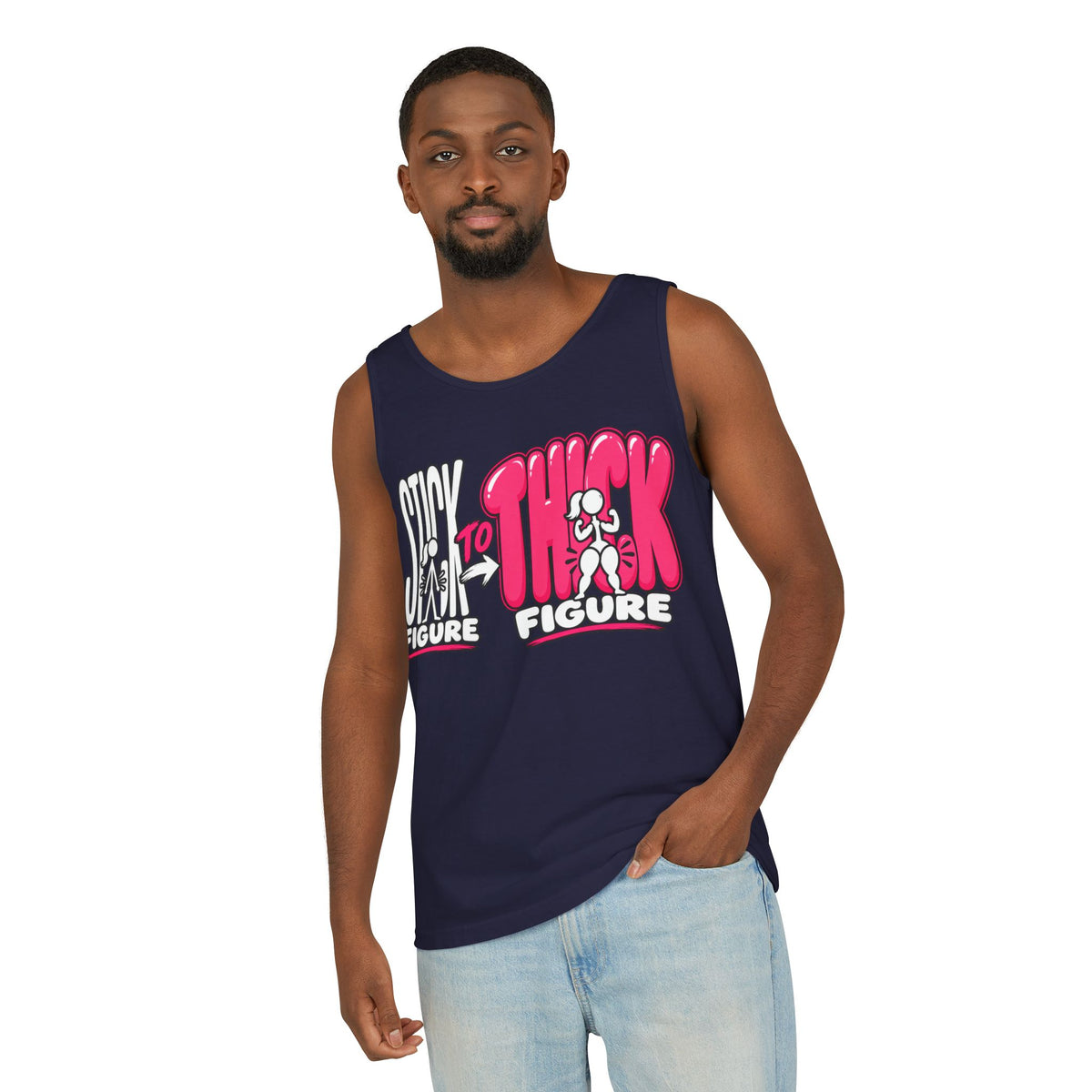 Stick Figure to Thick Figure – Comfort Colors Garment-Dyed Tank