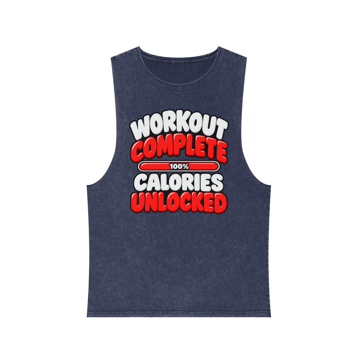 Workout Complete — Calories Unlocked – Stonewash Tank