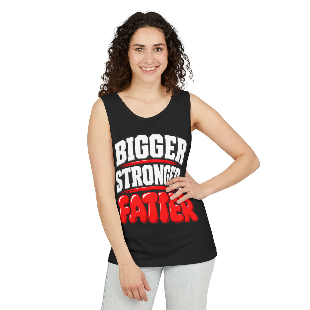 Bigger Stronger Fatter – Comfort Colors Garment-Dyed Tank