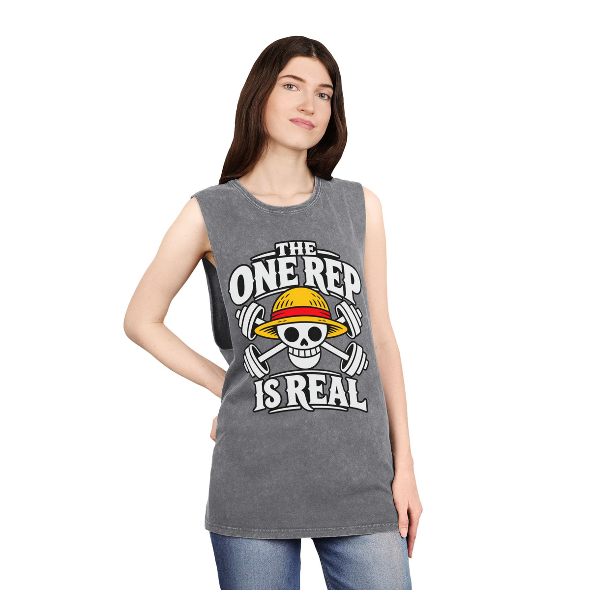 The One Rep Is Real – Stonewash Tank