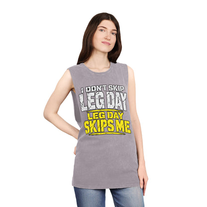 I Don't Skip Leg Day / Leg Day Skips Me – Stonewash Tank