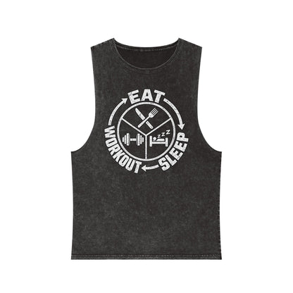 Eat Sleep Workout – Stonewash Tank