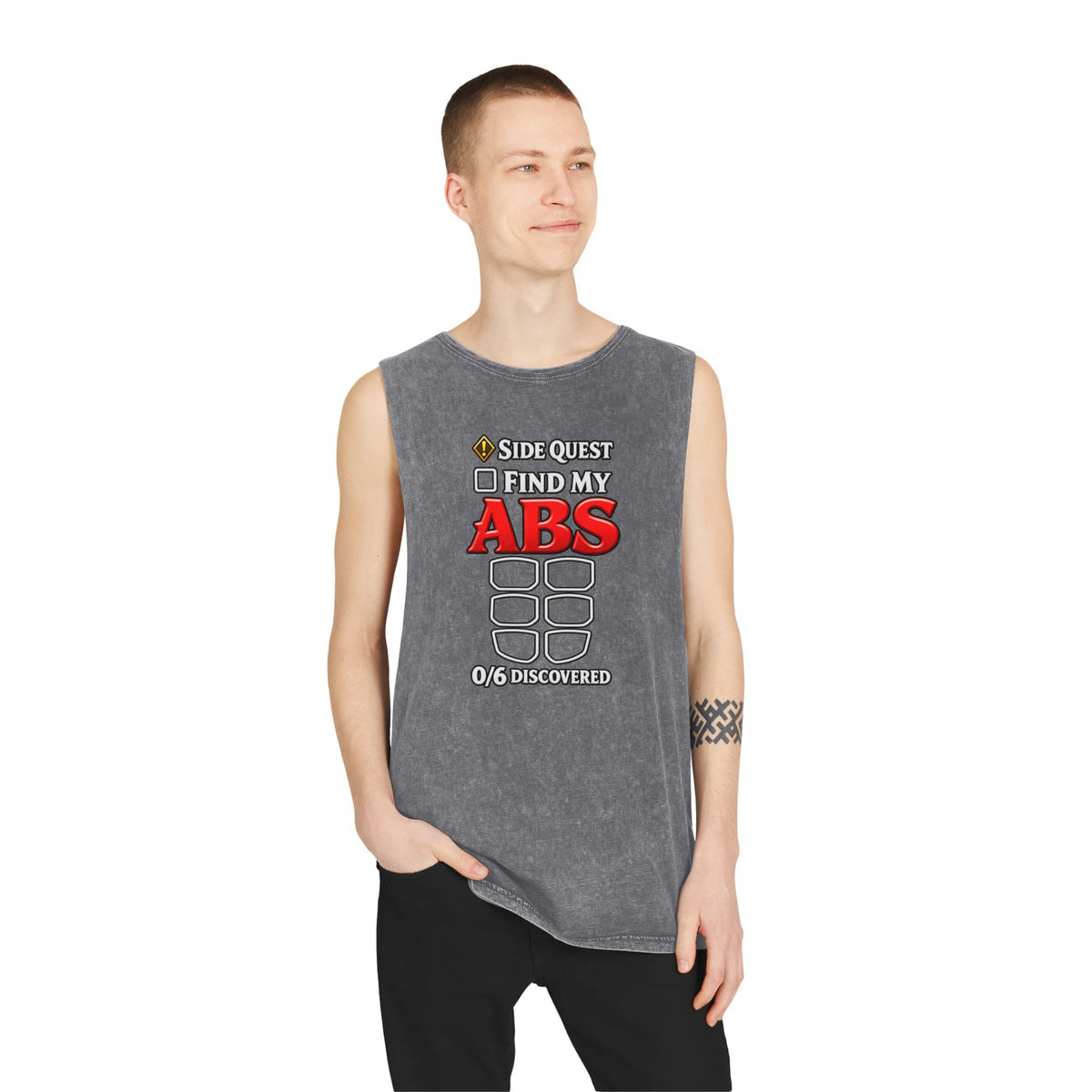 Side Quest: Find My Abs – Stonewash Tank