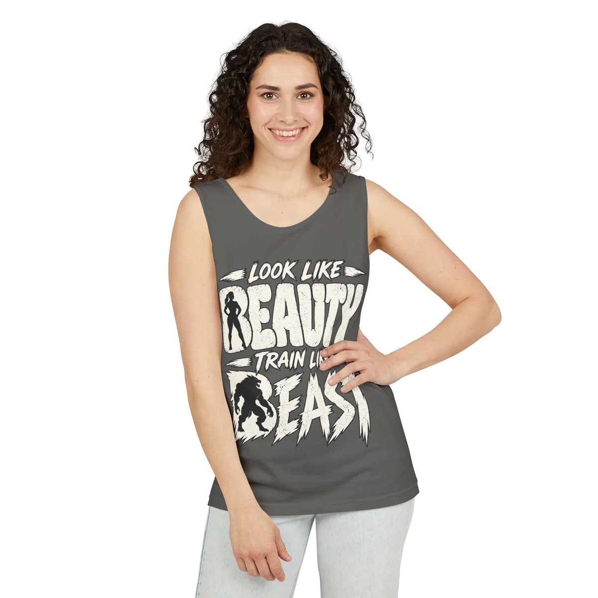 Look Like Beauty / Train Like Beast – Comfort Colors Garment-Dyed Tank