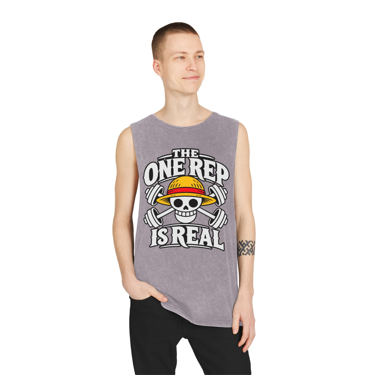 The One Rep Is Real – Stonewash Tank