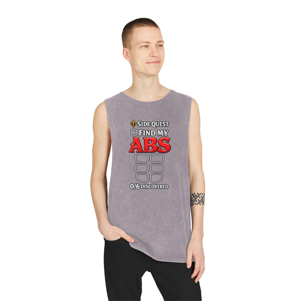Side Quest: Find My Abs – Stonewash Tank