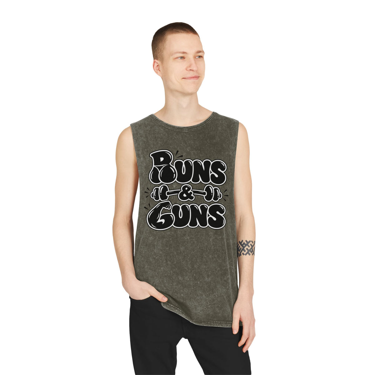 Buns & Guns Stonewash Gym Tank