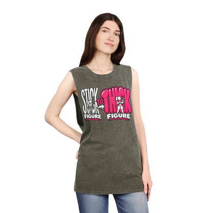 Stick to Thick Figure – Stonewash Tank