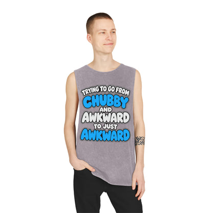 Trying to Go from Chubby and Awkward to Just Awkward – Stonewash Tank