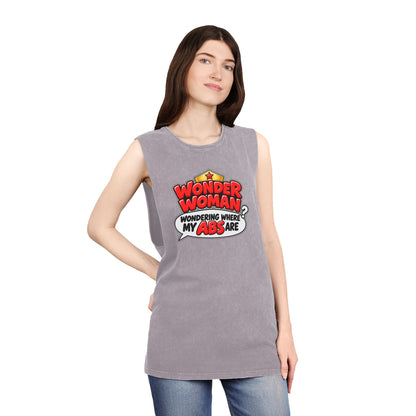Wondering Where My Abs Are – Stonewash Tank