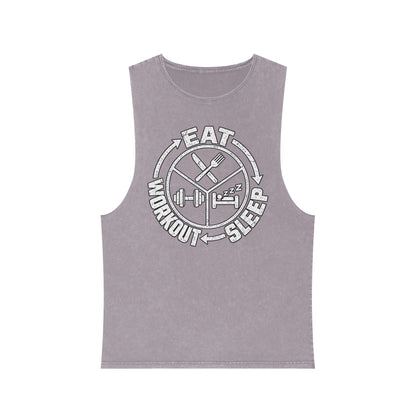 Eat Sleep Workout – Stonewash Tank