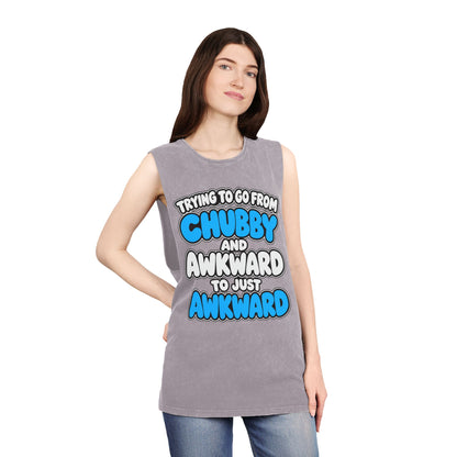Trying to Go from Chubby and Awkward to Just Awkward – Stonewash Tank