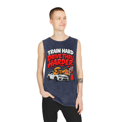 Train Hard Drive Thru Harder – Drive-Thru Design – Stonewash Tank