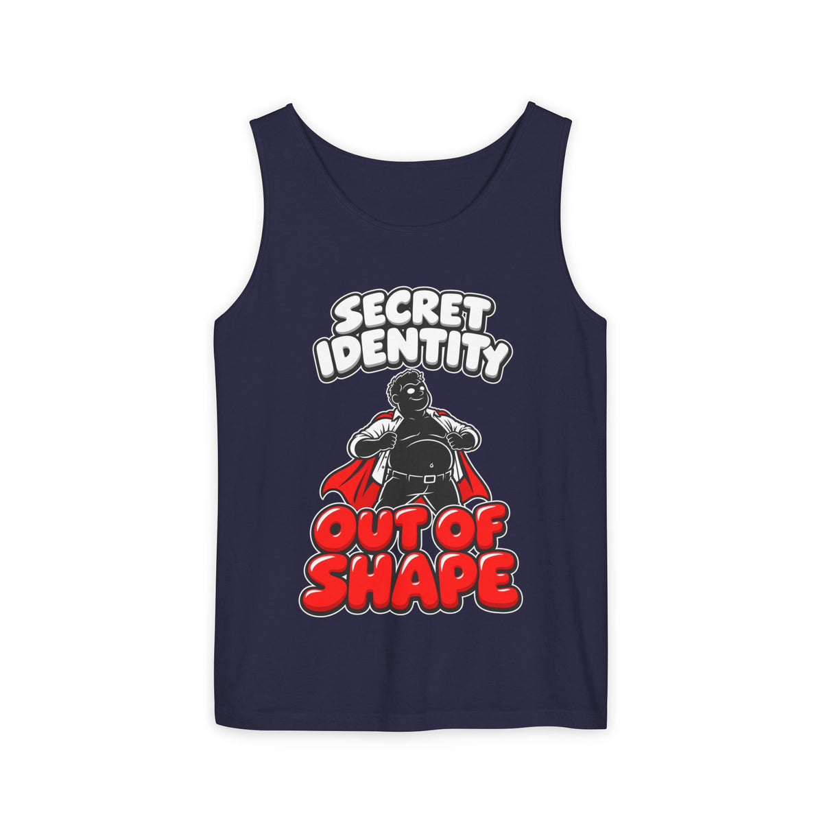 Secret Identity: Out of Shape – Comfort Colors Garment-Dyed Tank