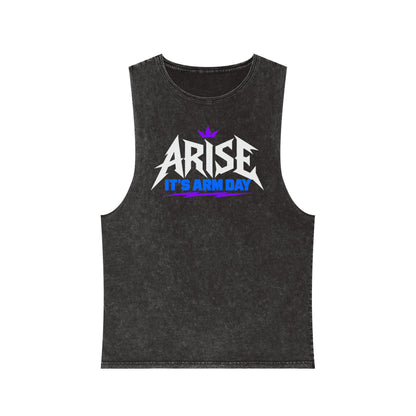 Arise, It’s Arm Day — Minimal Crown – Stonewash Tank