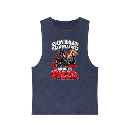 Every Villain Has a Weakness: Pizza – Stonewash Tank
