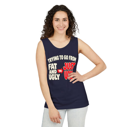 Trying to Go from Fat and Ugly to Just Ugly – Arrow – Comfort Colors Garment-Dyed Tank