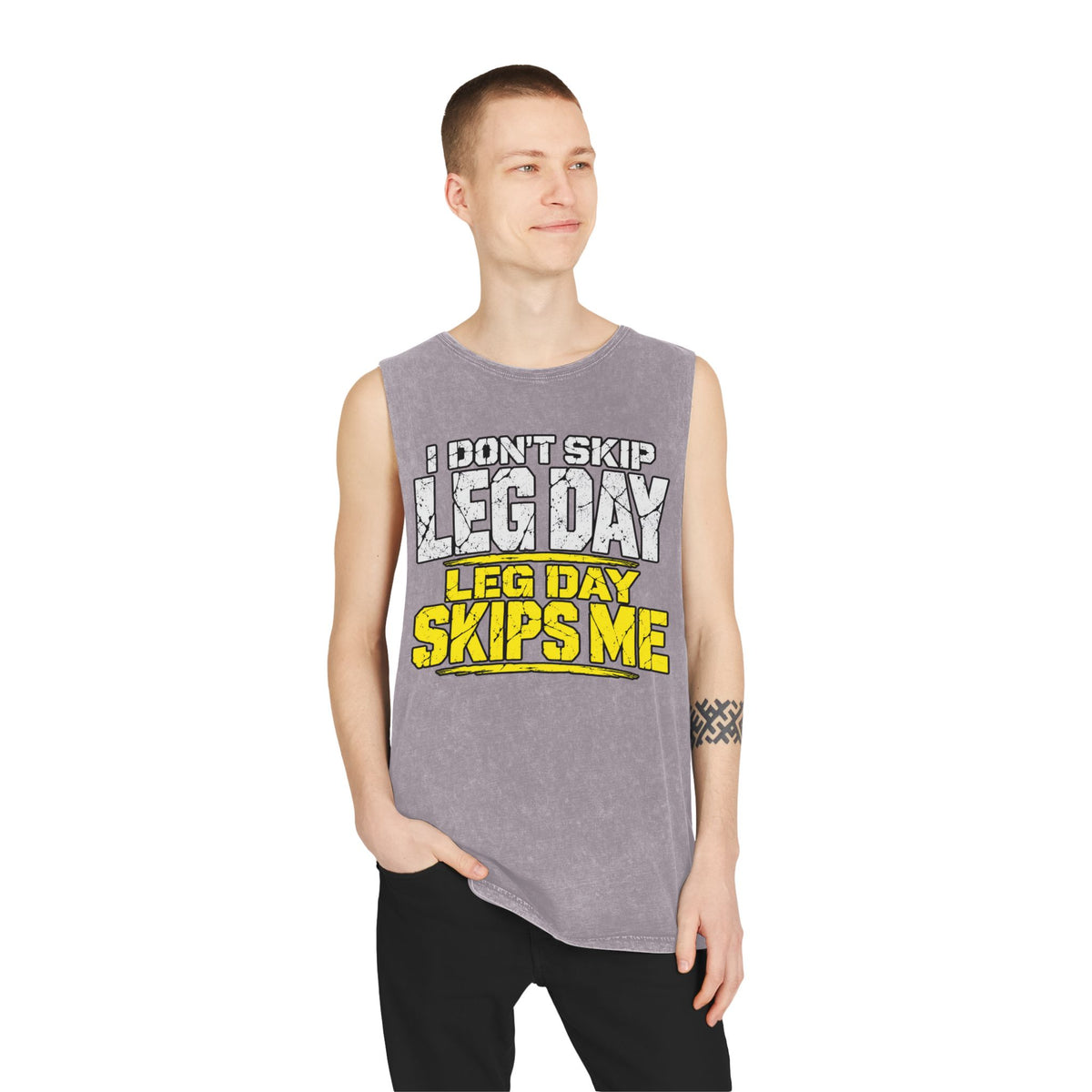 I Don't Skip Leg Day / Leg Day Skips Me – Stonewash Tank