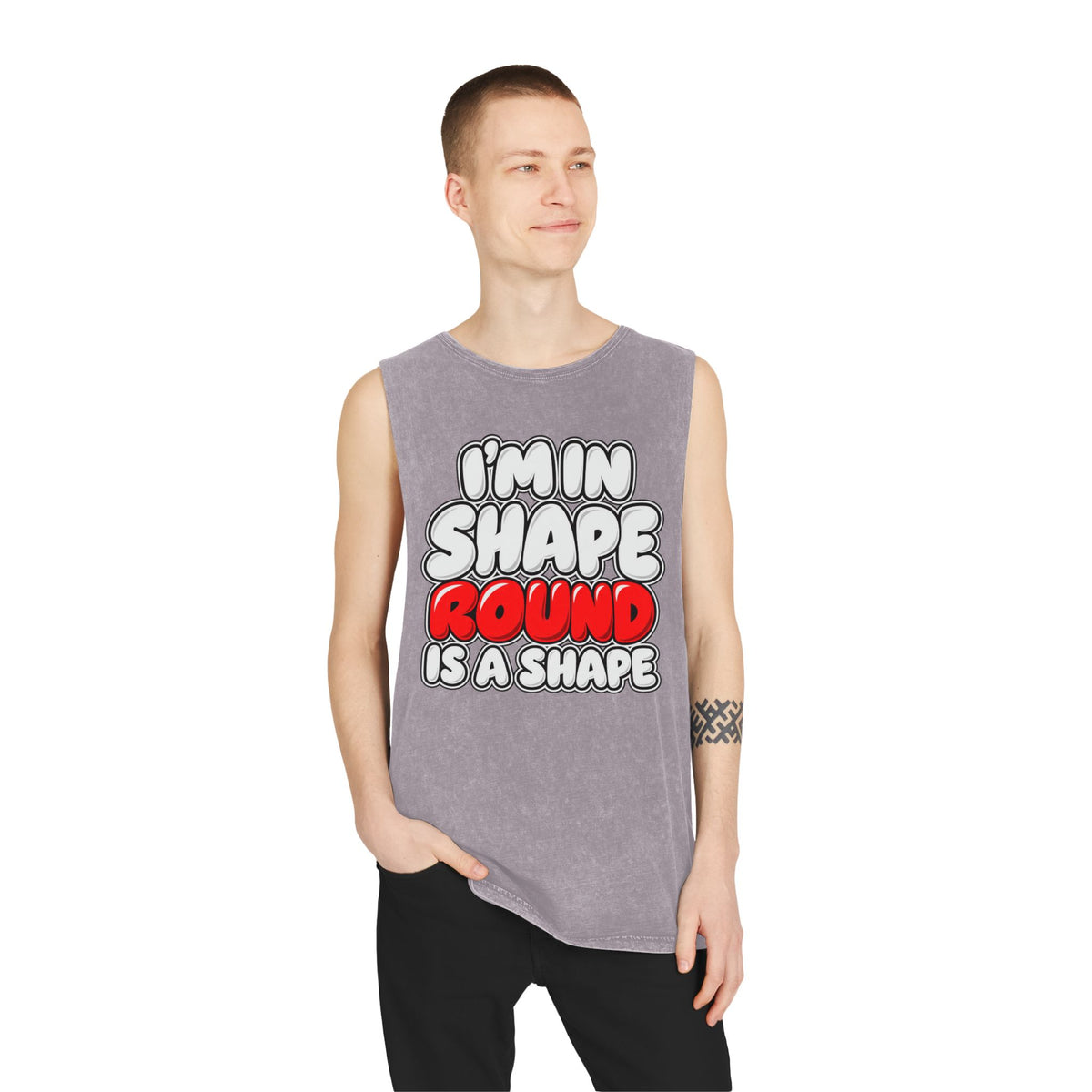 I’m in Shape Round Is a Shape – Stonewash Tank