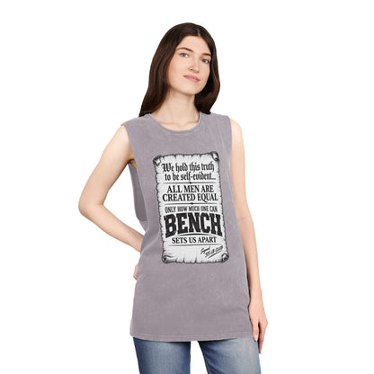 All Men Are Created Equal – Scroll Design – Stonewash Tank