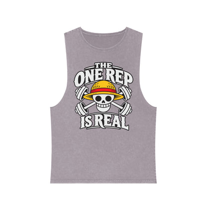 The One Rep Is Real – Stonewash Tank