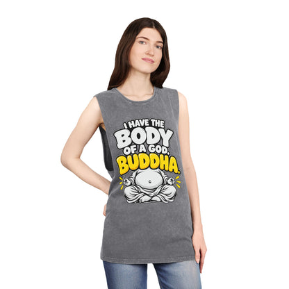 I Have the Body of a God: Buddha – Stonewash Tank