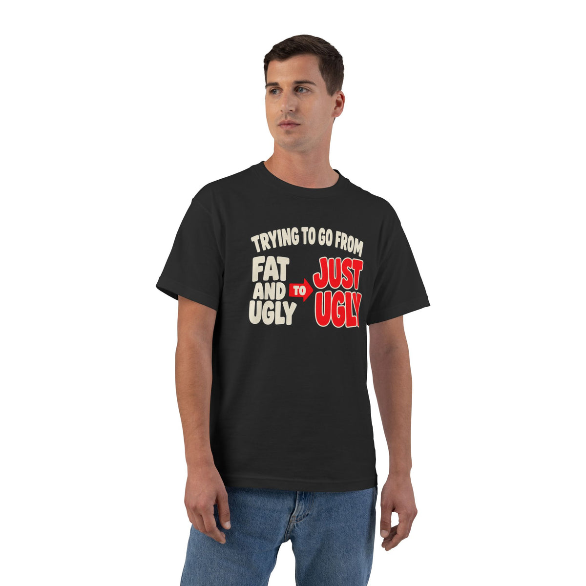Trying to Go from Fat and Ugly to Just Ugly – Arrow – Hanes Beefy-T Shirt