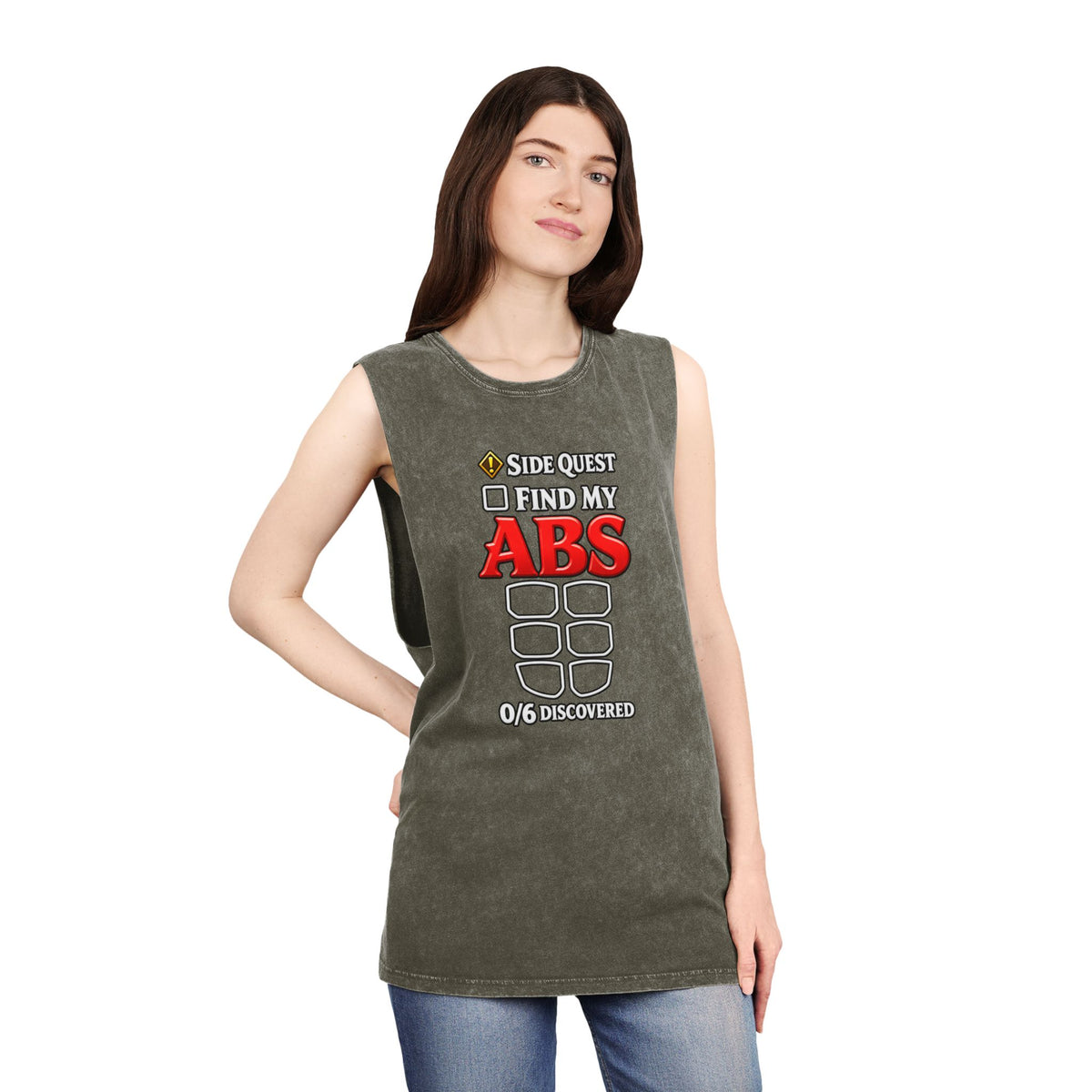 Side Quest: Find My Abs – Stonewash Tank