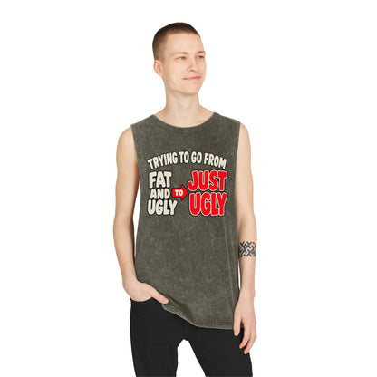 Trying to Go from Fat and Ugly to Just Ugly – Arrow – Stonewash Tank