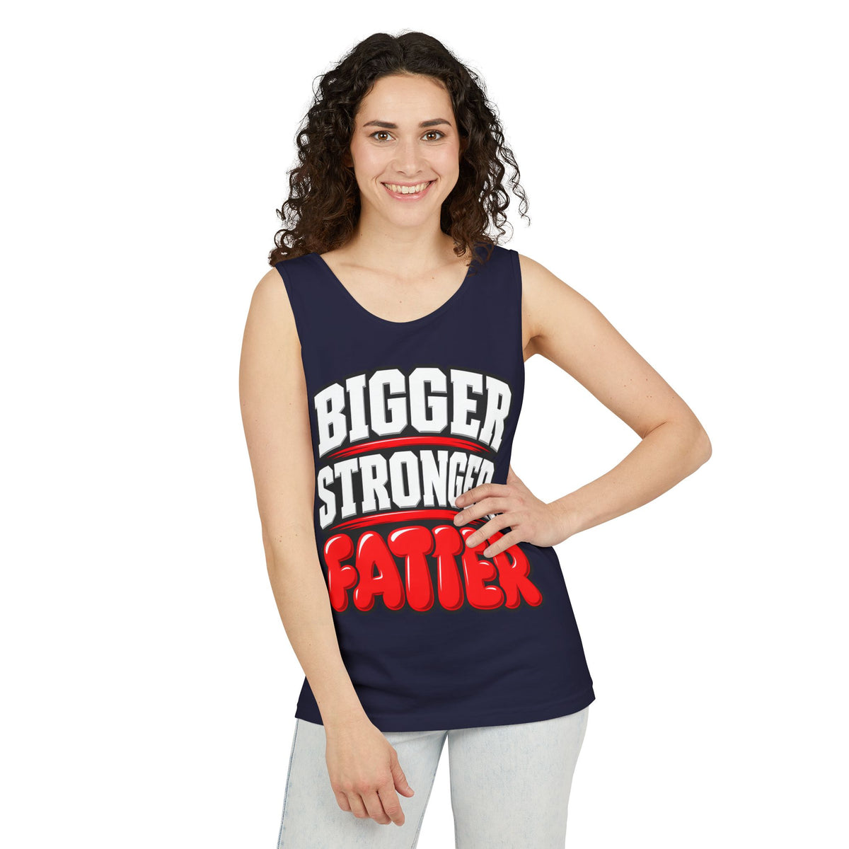 Bigger Stronger Fatter – Comfort Colors Garment-Dyed Tank