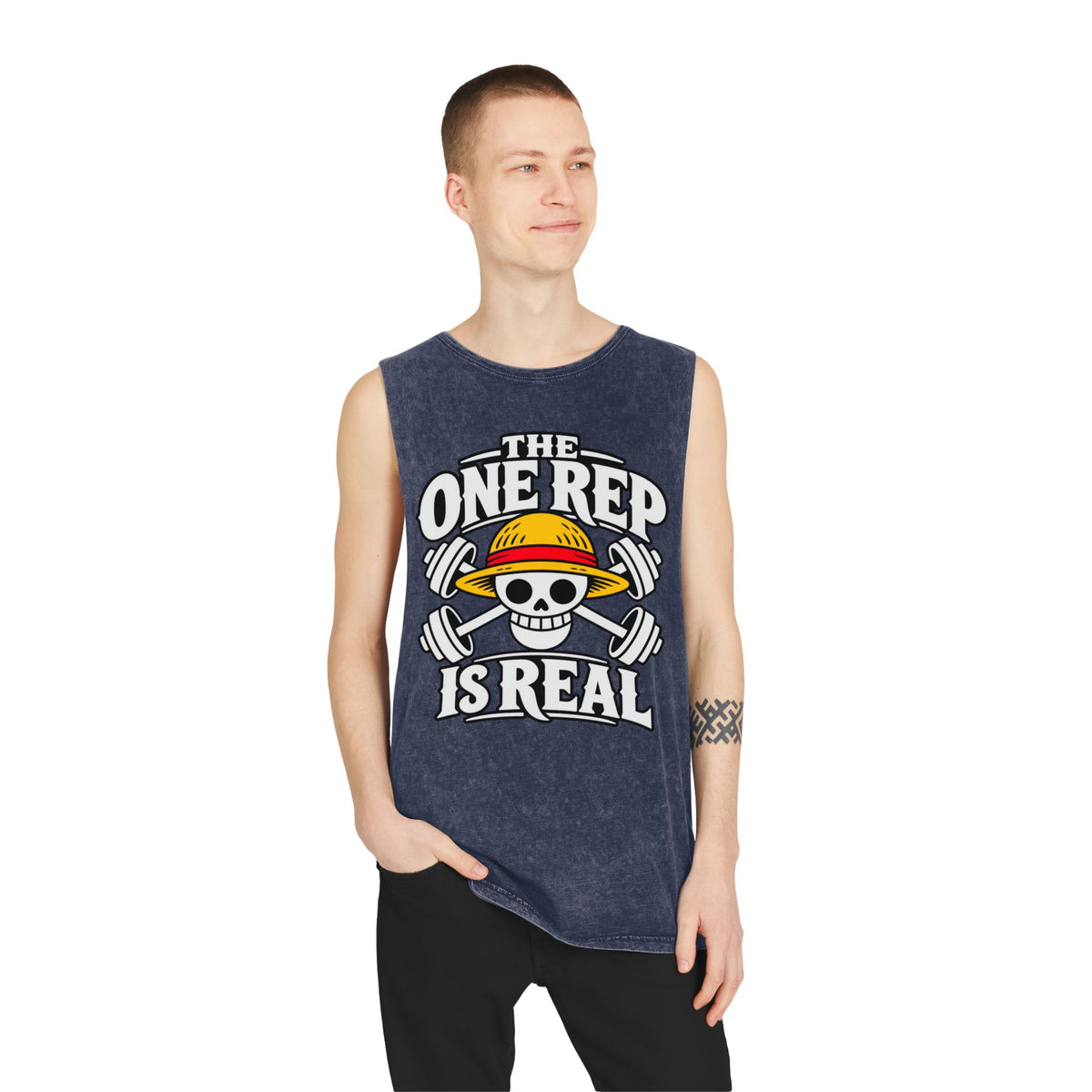 The One Rep Is Real – Stonewash Tank
