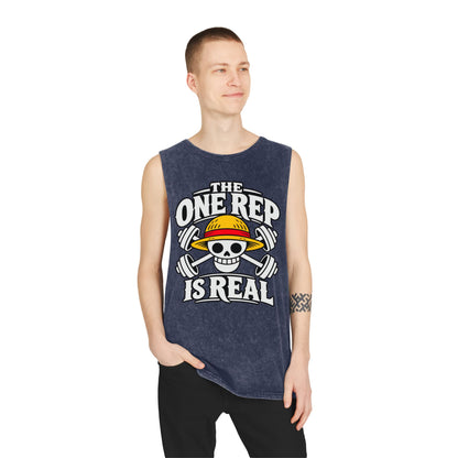 The One Rep Is Real – Stonewash Tank
