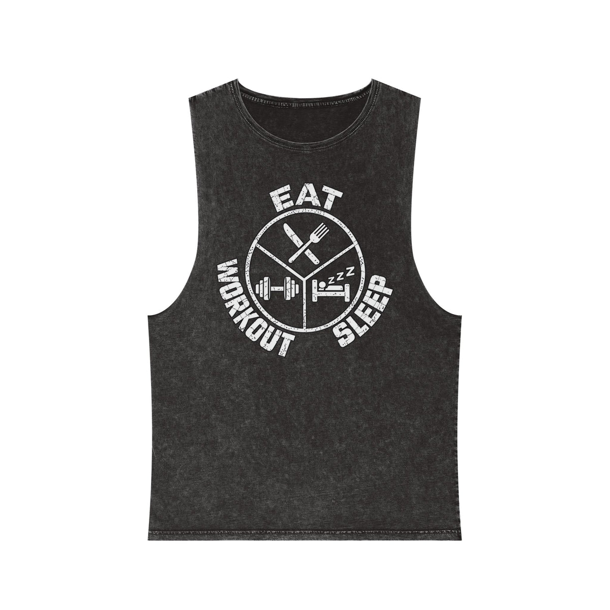 Eat Sleep Workout – Emblem – Stonewash Tank
