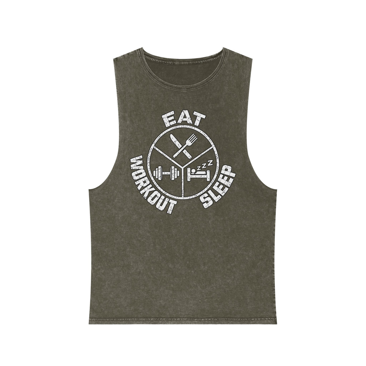 Eat Sleep Workout – Emblem – Stonewash Tank