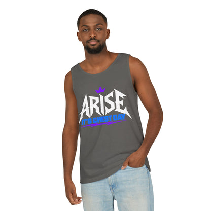 Arise, It’s Chest Day – Minimal Crown – Comfort Colors Garment-Dyed Tank