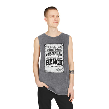 All Men Are Created Equal – Scroll Design – Stonewash Tank