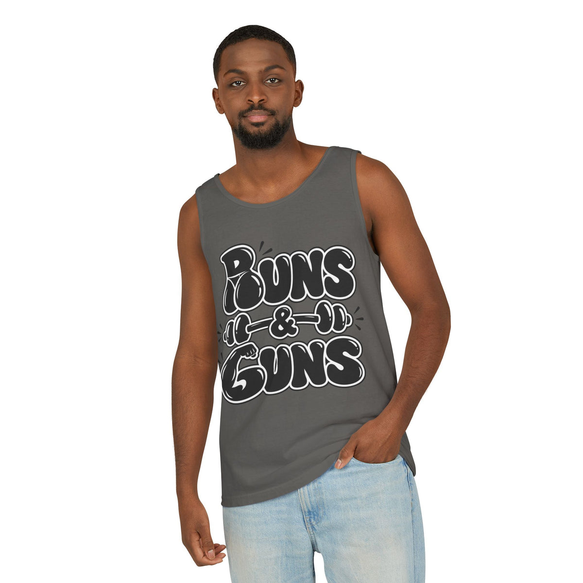 Buns & Guns – Classic Outline – Comfort Colors Garment-Dyed Tank