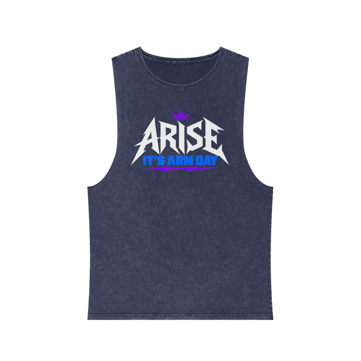 Arise, It’s Arm Day — Minimal Crown – Stonewash Tank