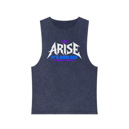Arise, It’s Arm Day — Minimal Crown – Stonewash Tank
